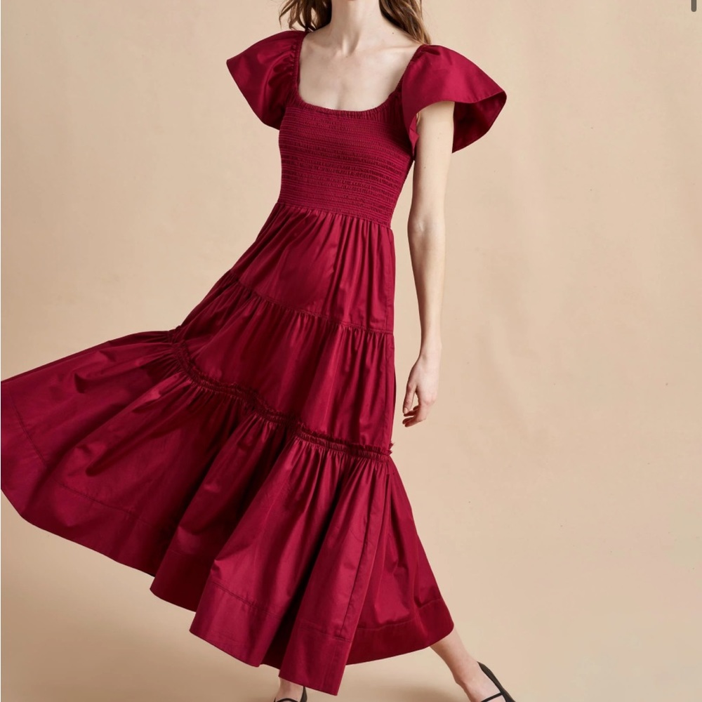 La Ligne Burgundy Lottie Dress - Small